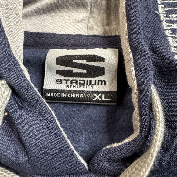 Xavier Musketeers Logo Hoodie Men’s XL Blue Stadium Athletics Sewn Letters  New - Picture 7 of 12